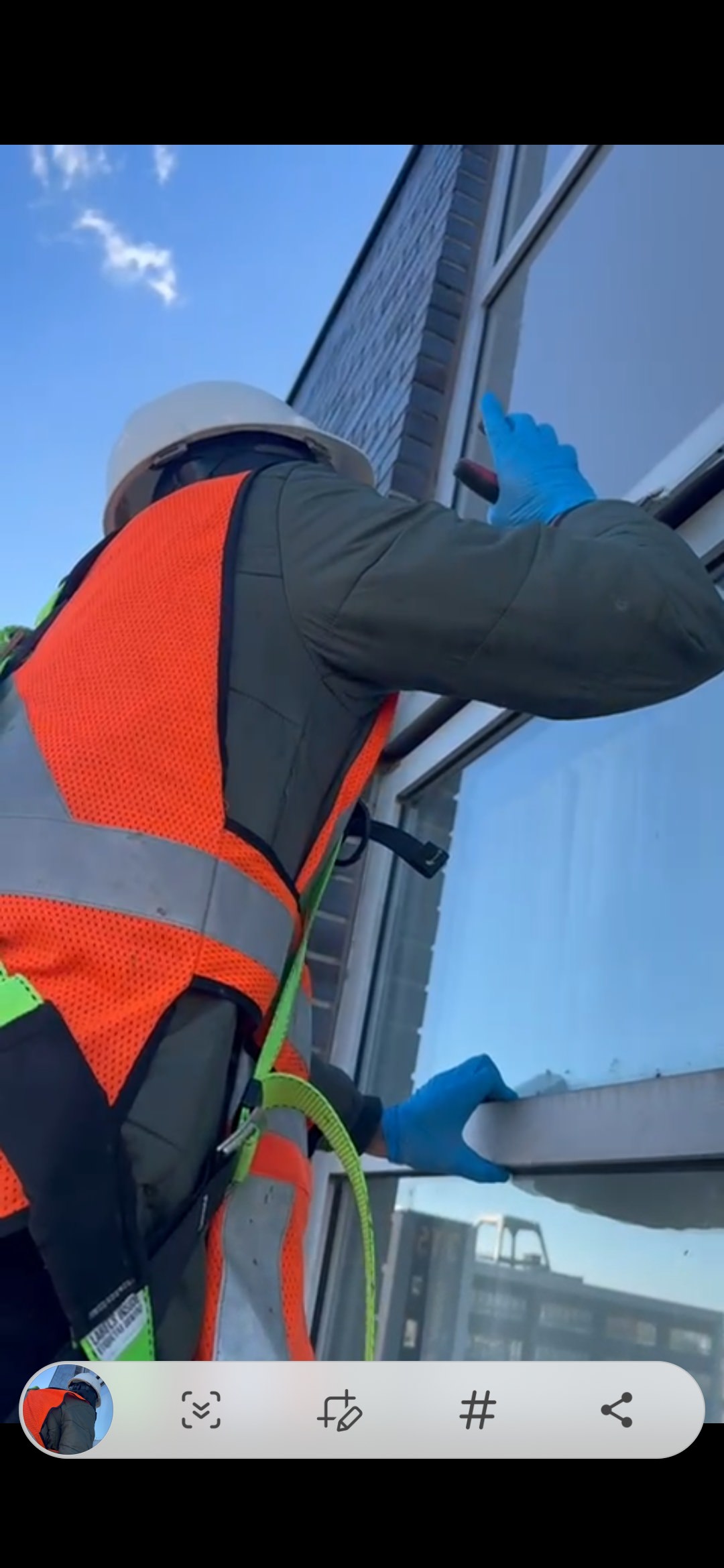Window Facade Sealing Using Boom Lift – NYC